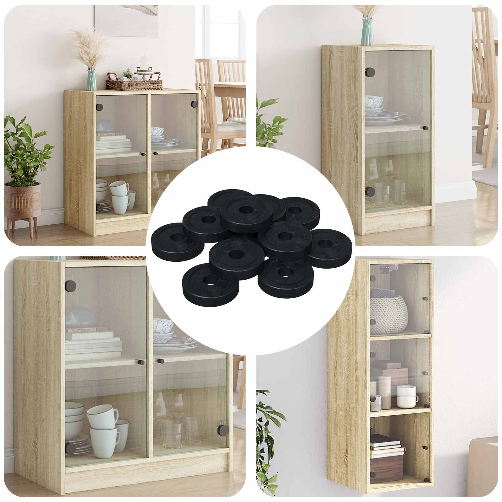 vidaXL geeignet für Flachscheiben 36000 pcs Schwarz ∅15 x 3 mm