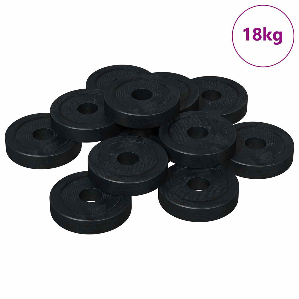 vidaXL geeignet für Flachscheiben 36000 pcs Schwarz ∅15 x 3 mm