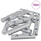 vidaXL Mutter 12 pcs Zink-beschichtet 60 x 12 mm Eisen