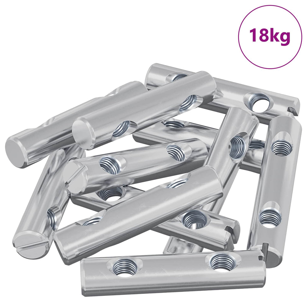 vidaXL Mutter 413 pcs Zink-beschichtet 60 x 12 mm Eisen