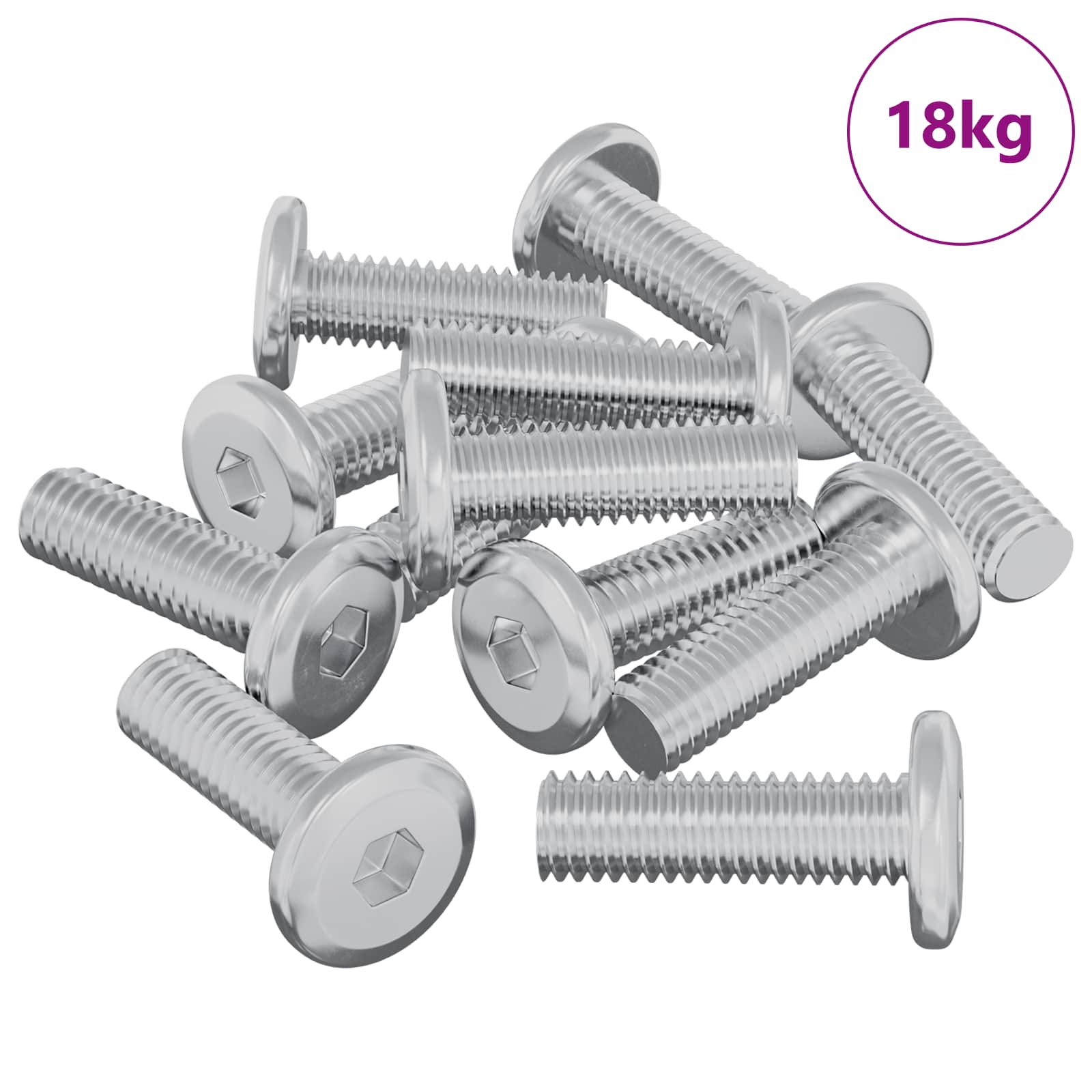 vidaXL Schraube 1593 pcs Silber 8 x 25 mm Stahl