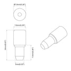 vidaXL Regalstecker 2 pcs Silber 7 x 16 mm Eisen
