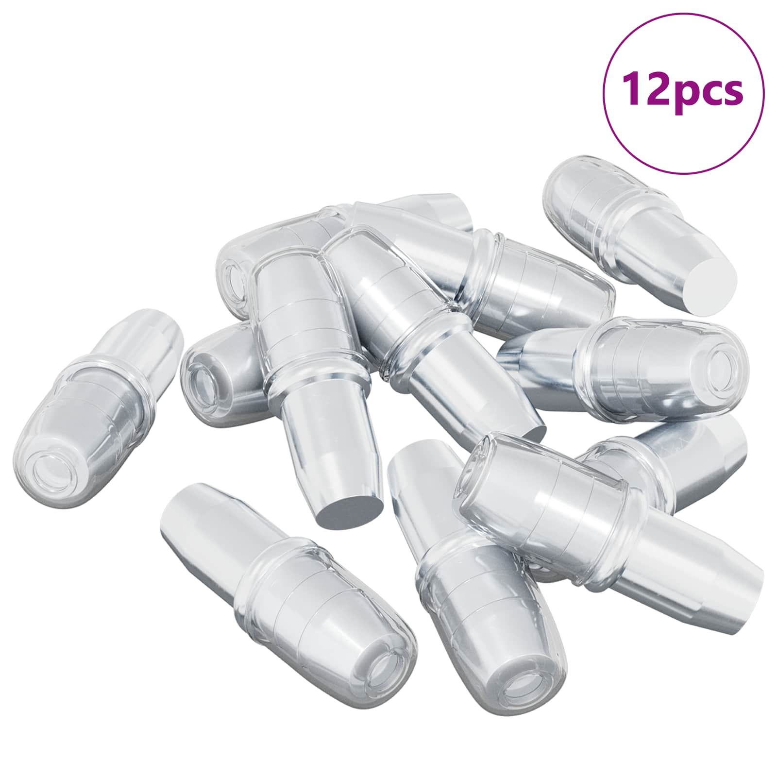 vidaXL Regalstecker 12 pcs Silber 7 x 16 mm Eisen