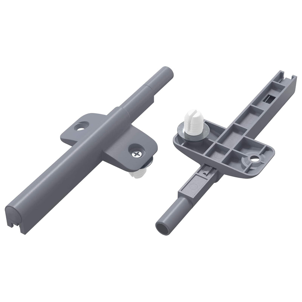 vidaXL Sanftschließer 2 pcs Grau 125 x 47 x 15 mm PP
