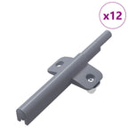 vidaXL Sanftschließer 12 pcs Grau 125 x 47 x 15 mm PP