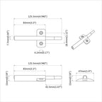 vidaXL Sanftschließer 1161 pcs Grau 125 x 47 x 15 mm PP