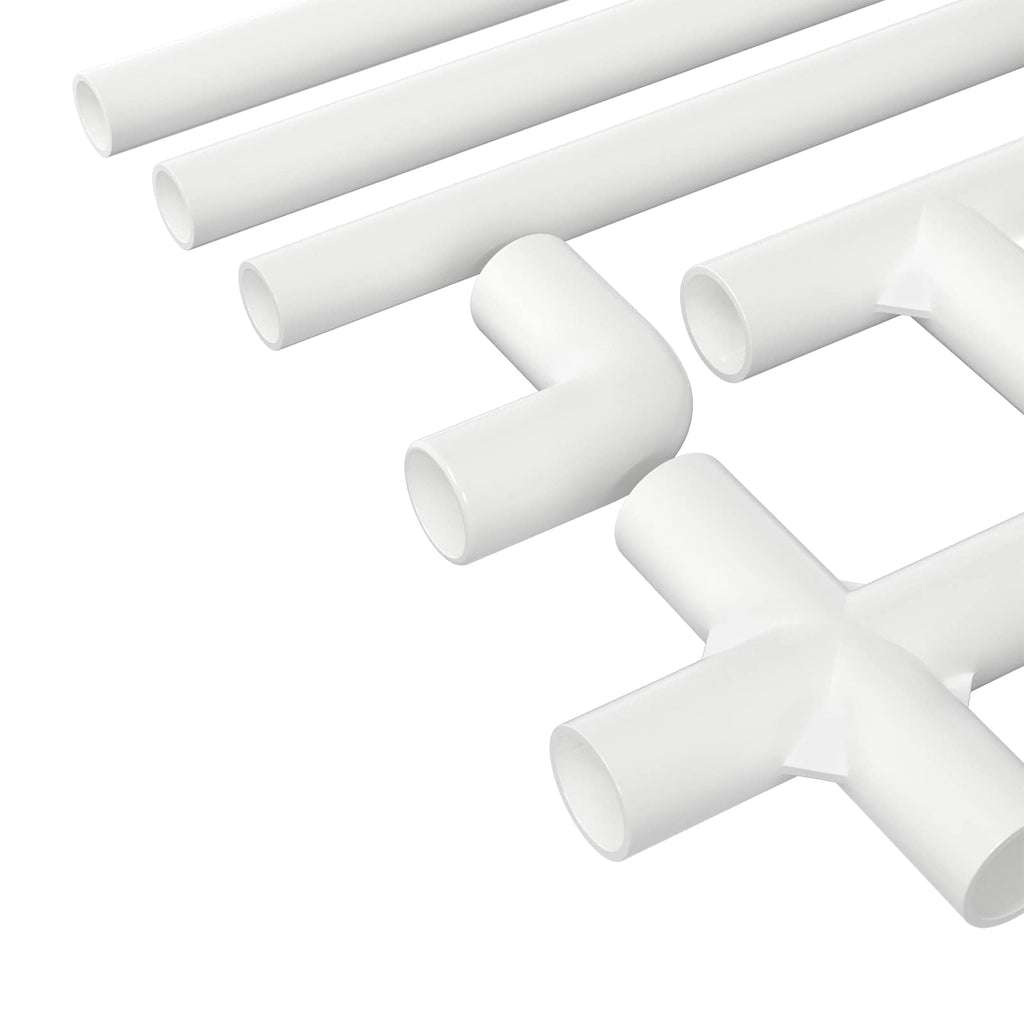 vidaXL PVC Rohr 2 pcs Weiß 12,2 x 1,8 x 500 mm PP und PE