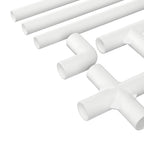 vidaXL PVC Rohr 2 pcs Weiß 12,2 x 1,8 x 500 mm PP und PE