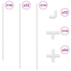 vidaXL PVC Rohr 29 pcs Weiß PP und PE