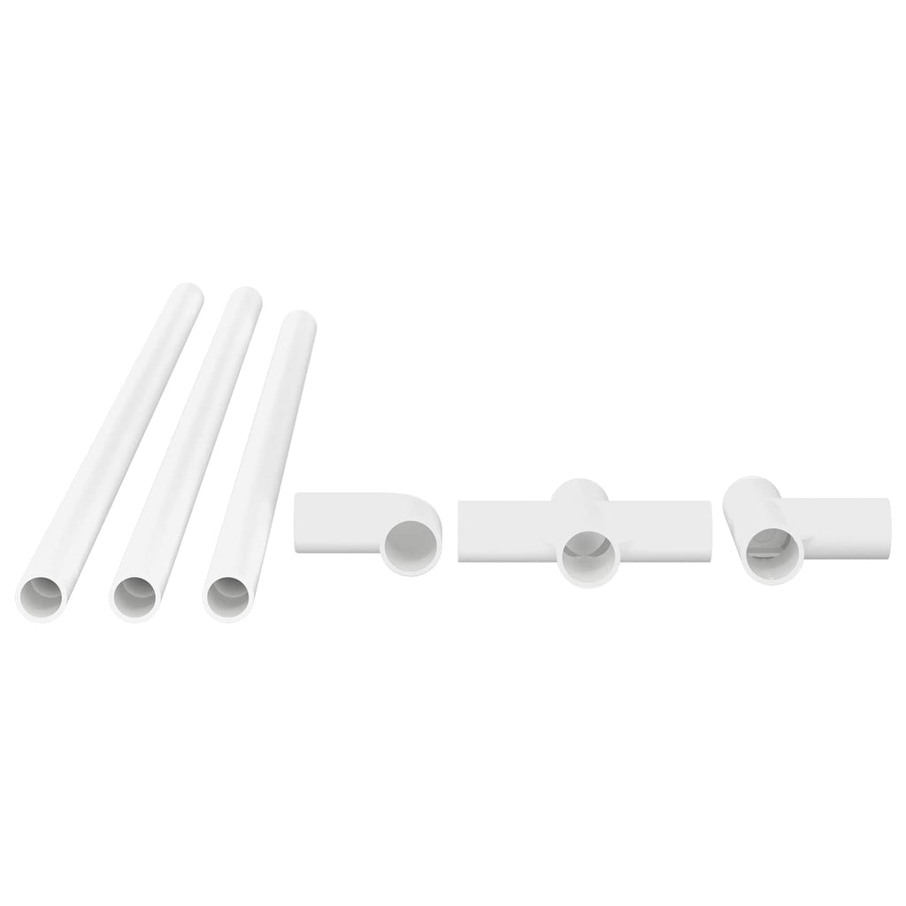 vidaXL PVC Rohr 29 pcs Weiß PP und PE