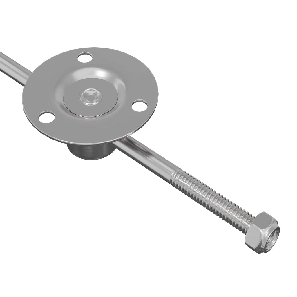 vidaXL Zugstangen-Scharnier 2 Stk. Silber 190 mm Metall