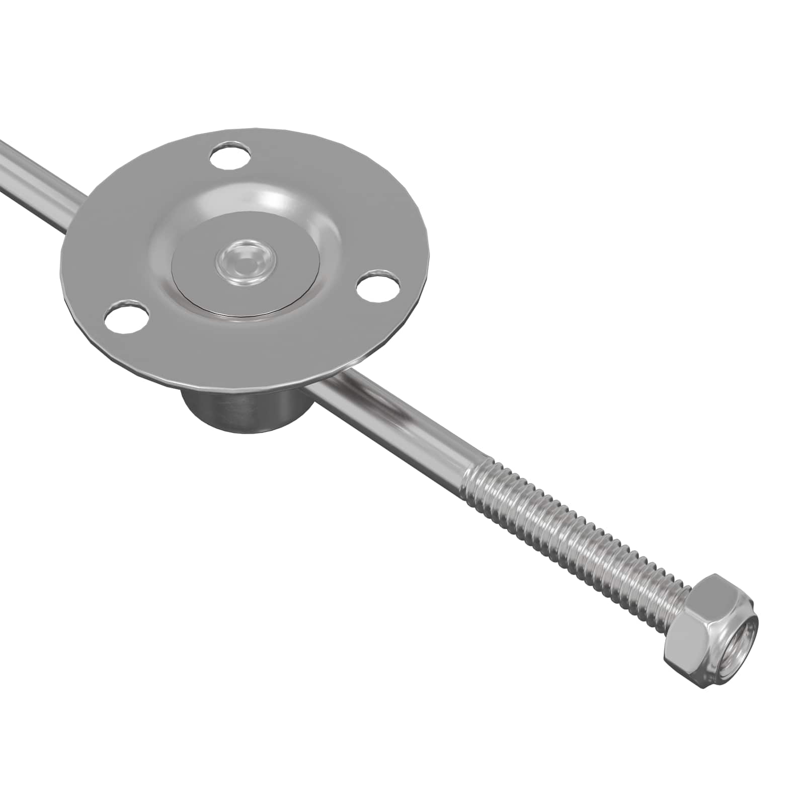 vidaXL Zugstangen-Scharnier 2 Stk. Silber 190 mm Metall