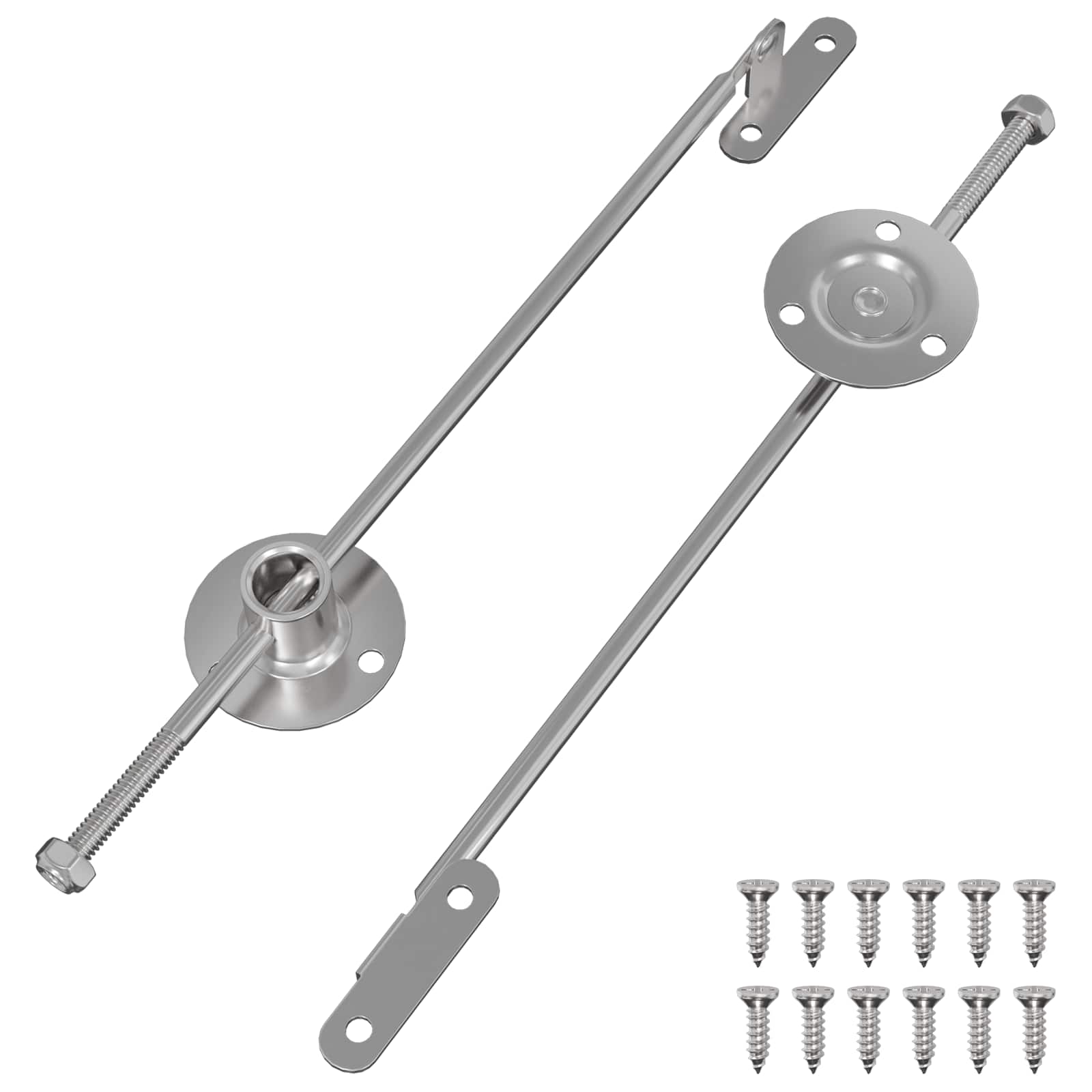 vidaXL Zugstangen-Scharnier 2 Stk. Silber 190 mm Metall