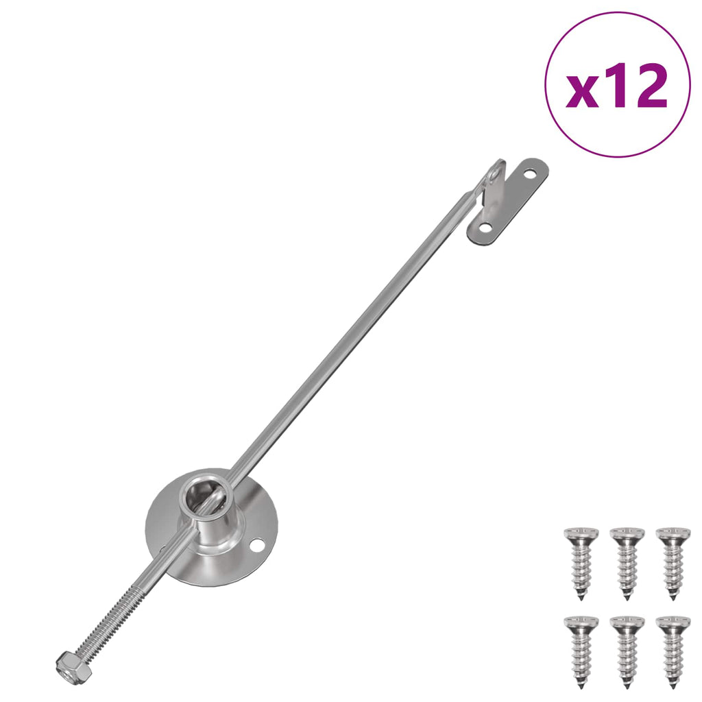 vidaXL Zugstangen-Scharnier 12 pcs Silber 190 mm Metall