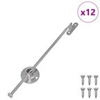vidaXL Zugstangen-Scharnier 12 pcs Silber 190 mm Metall