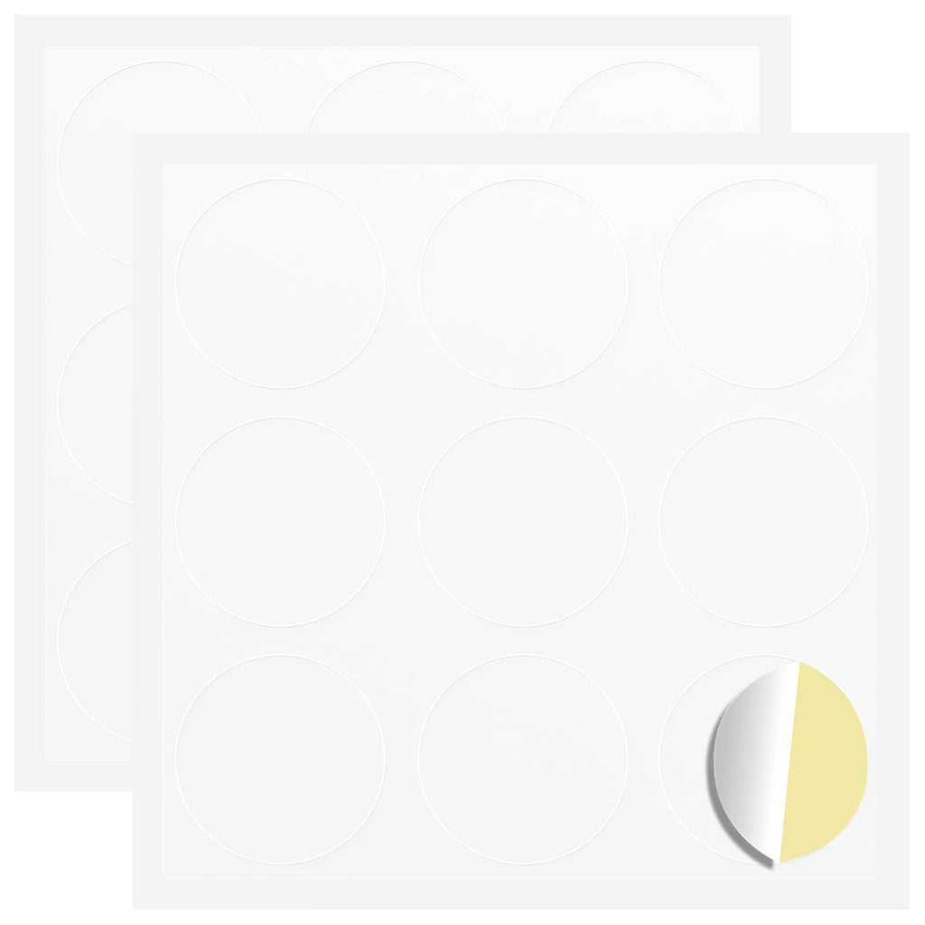 vidaXL Sticker 2 pcs Weiß Ø 20 x 0,5 mm Papier