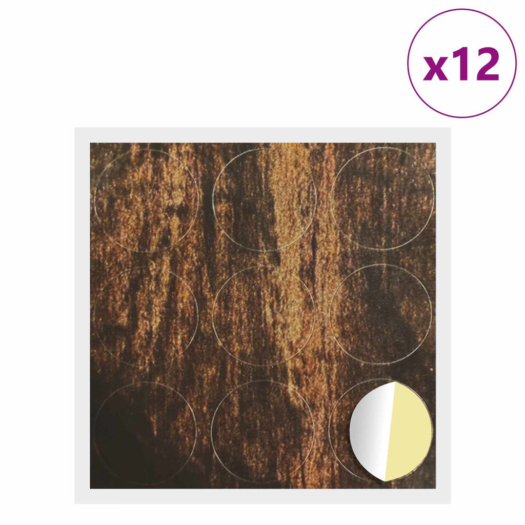 vidaXL Selbstklebende Schraubenabdeckung 12 pcs Altholz Ø 20 x 0,5 mm