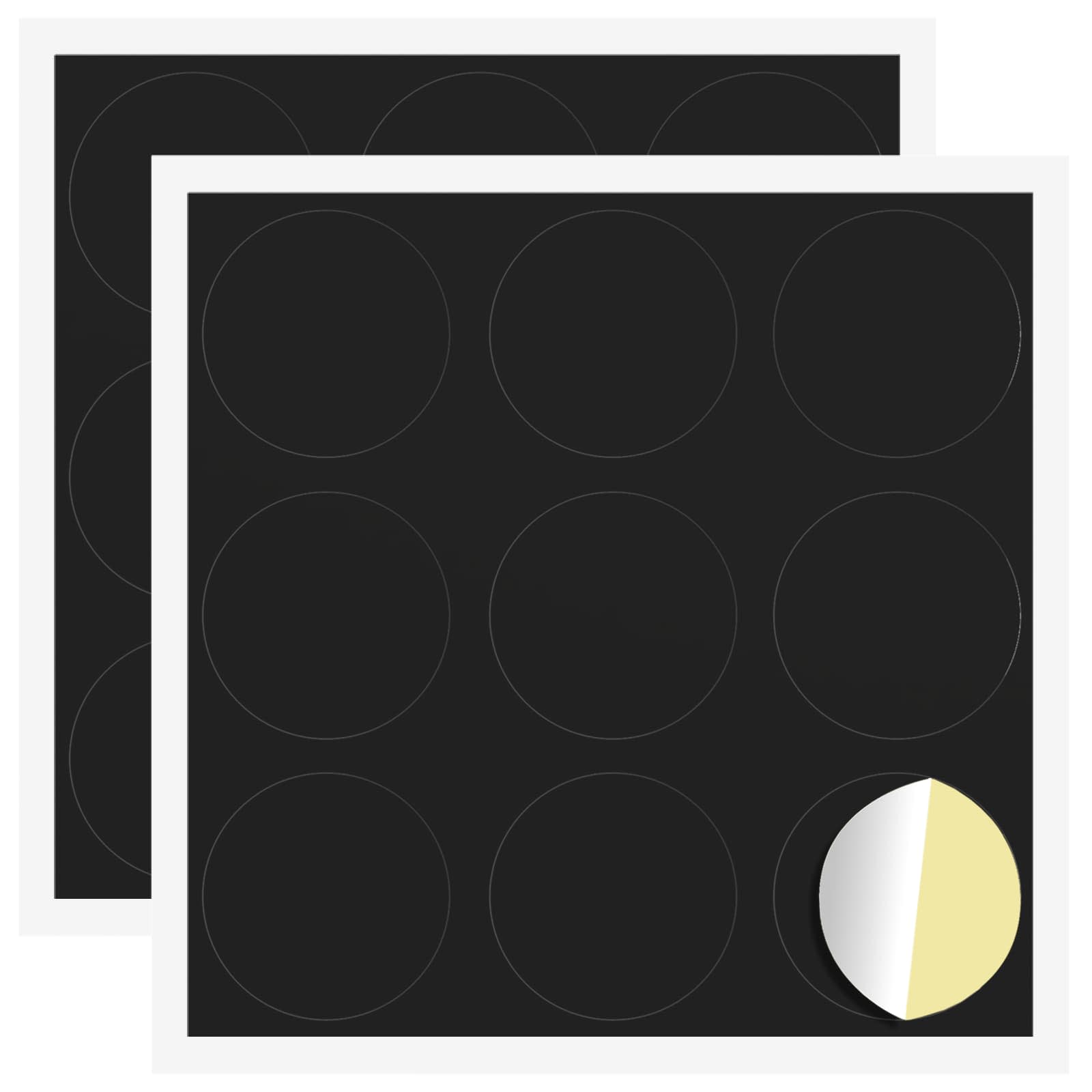 vidaXL Selbstklebende Schraubenabdeckung 2 pcs Schwarz Ø 20 x 0,5 mm