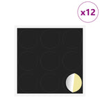 vidaXL Selbstklebende Schraubenabdeckung 12 pcs Schwarz Ø 20 x 0,5 mm