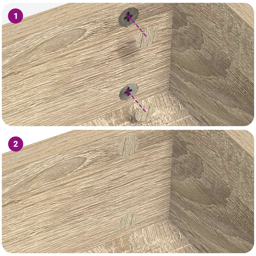 vidaXL Selbstklebende Schraubenabdeckung 12 pcs Sonoma-Eiche