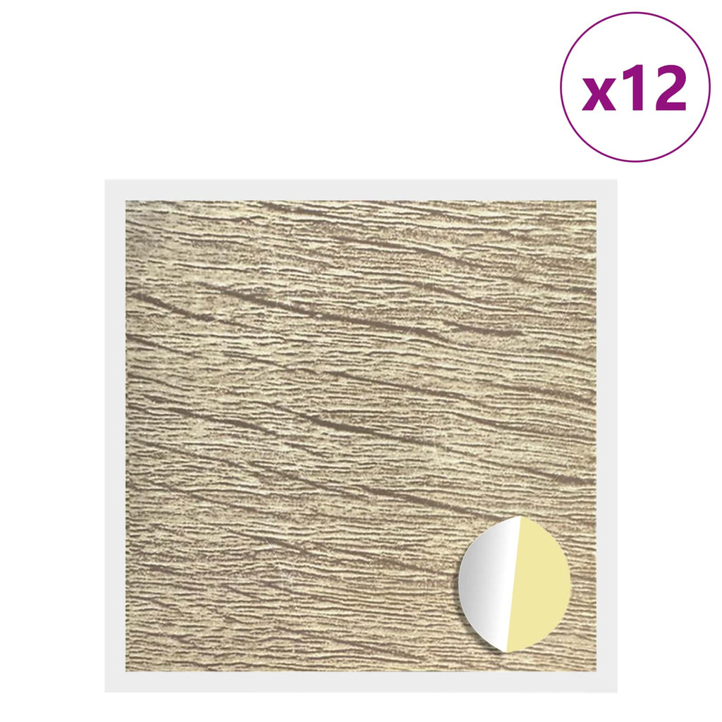 vidaXL Selbstklebende Schraubenabdeckung 12 pcs Sonoma-Eiche