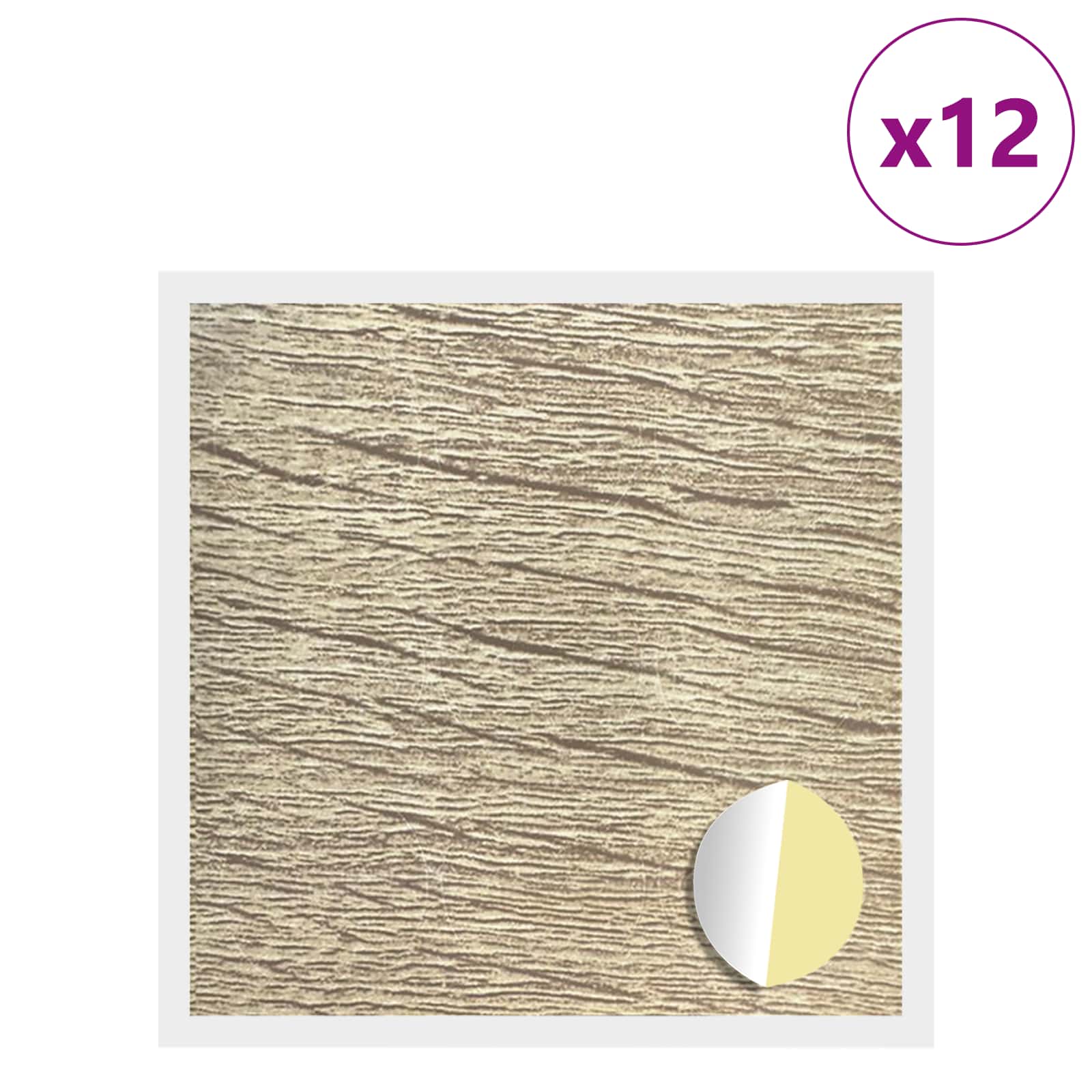 vidaXL Selbstklebende Schraubenabdeckung 12 pcs Sonoma-Eiche