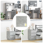 vidaXL Selbstklebende Schraubenabdeckung 12 pcs Beton Grau