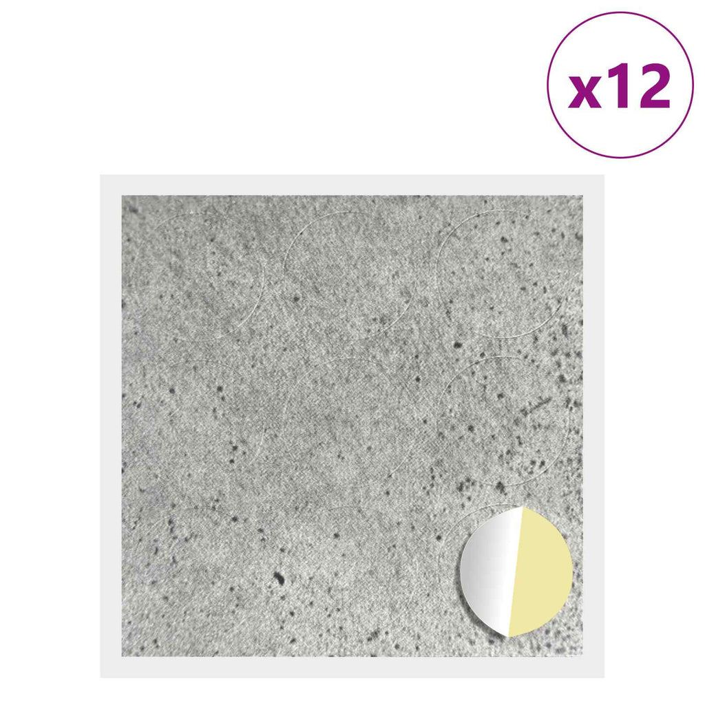 vidaXL Selbstklebende Schraubenabdeckung 12 pcs Beton Grau