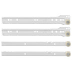 vidaXL Schubladenschiene 12 pcs Weiß 250 mm Stahl
