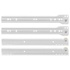 vidaXL Schubladenschiene 87 pcs Weiß Stahl
