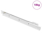 vidaXL Schubladenschiene 73 pcs Weiß Stahl