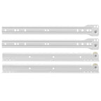 vidaXL Schubladenschiene 73 pcs Weiß Stahl