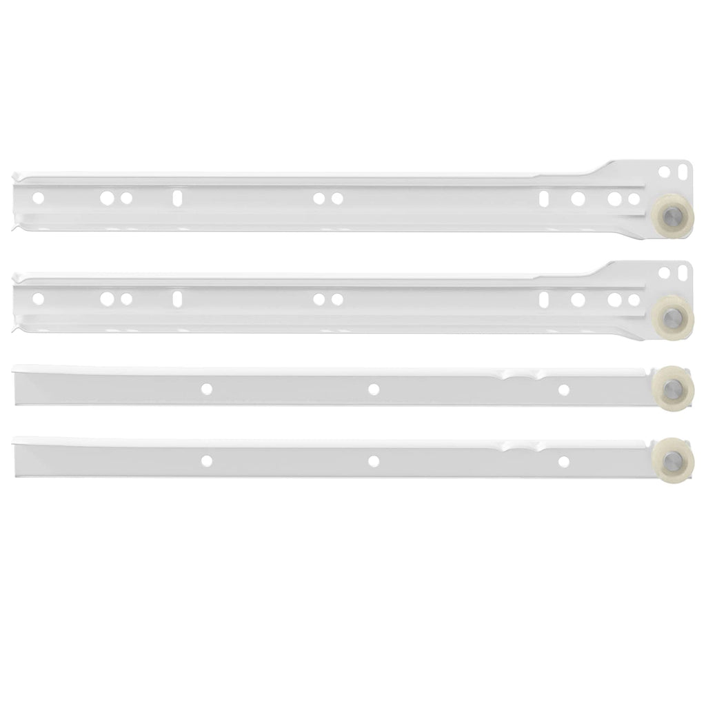 vidaXL Schubladenschiene 73 pcs Weiß Stahl