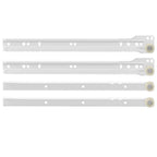 vidaXL Schubladenschiene 73 pcs Weiß Stahl