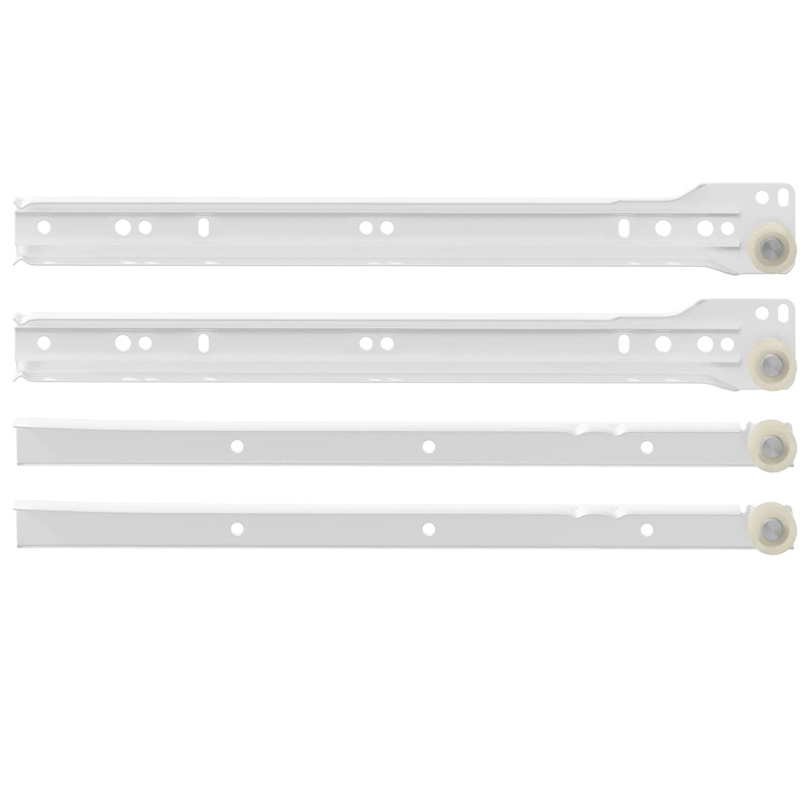 vidaXL Schubladenschiene 73 pcs Weiß Stahl