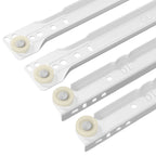 vidaXL Schubladenschiene 63 pcs Weiß Stahl