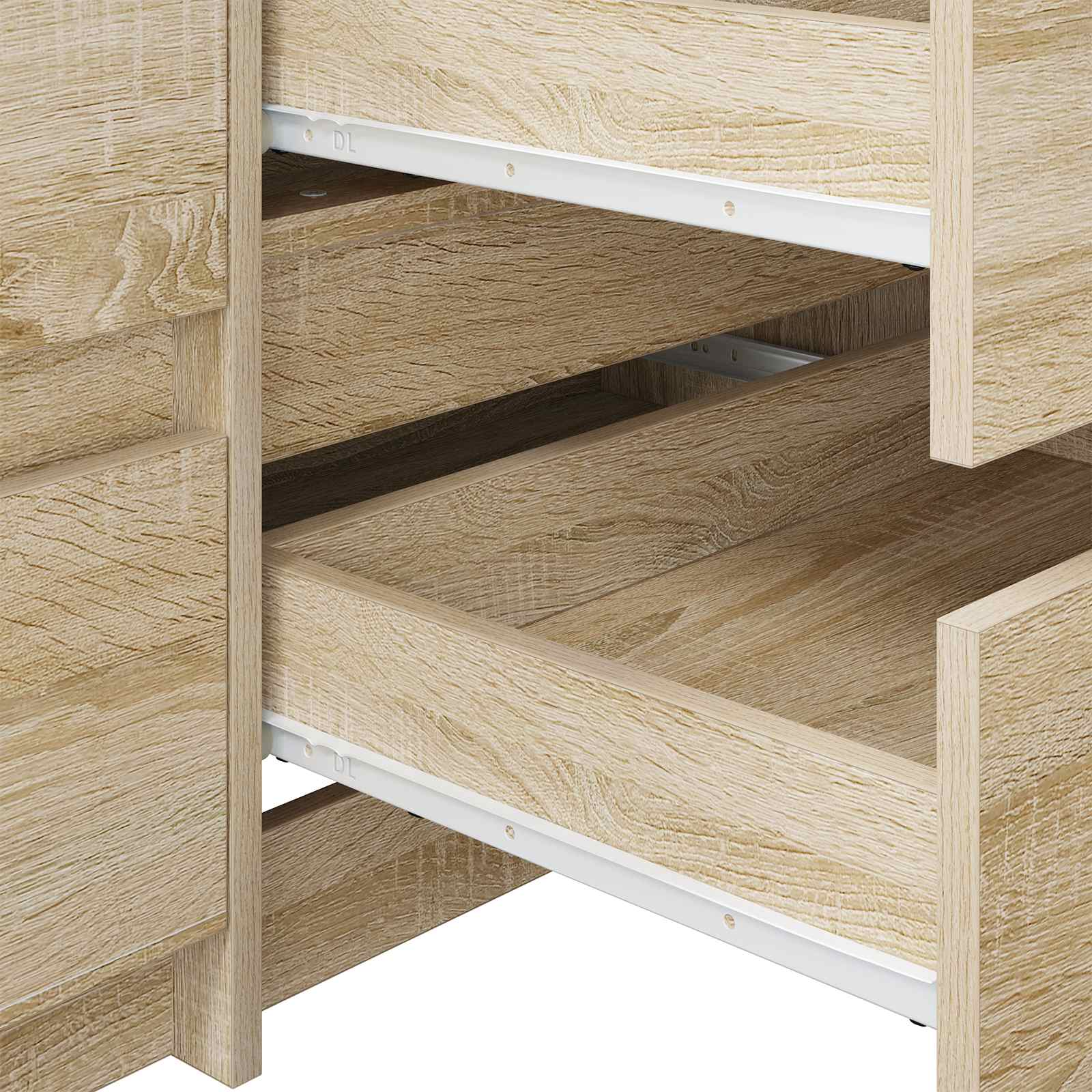 vidaXL Schubladenschiene 63 pcs Weiß Stahl