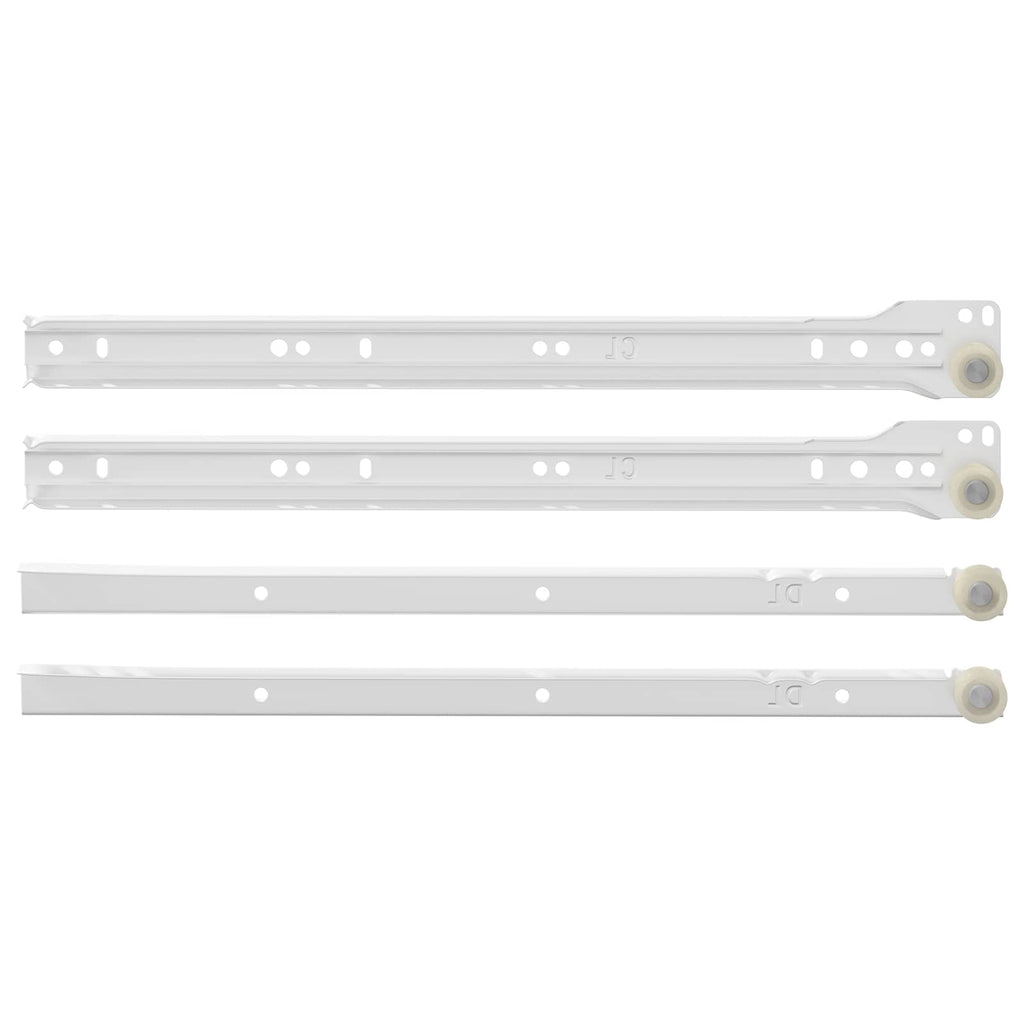 vidaXL Schubladenschiene 63 pcs Weiß Stahl