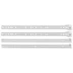 vidaXL Schubladenschiene 49 pcs Weiß Stahl