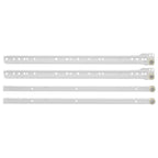 vidaXL Schubladenschiene 49 pcs Weiß Stahl