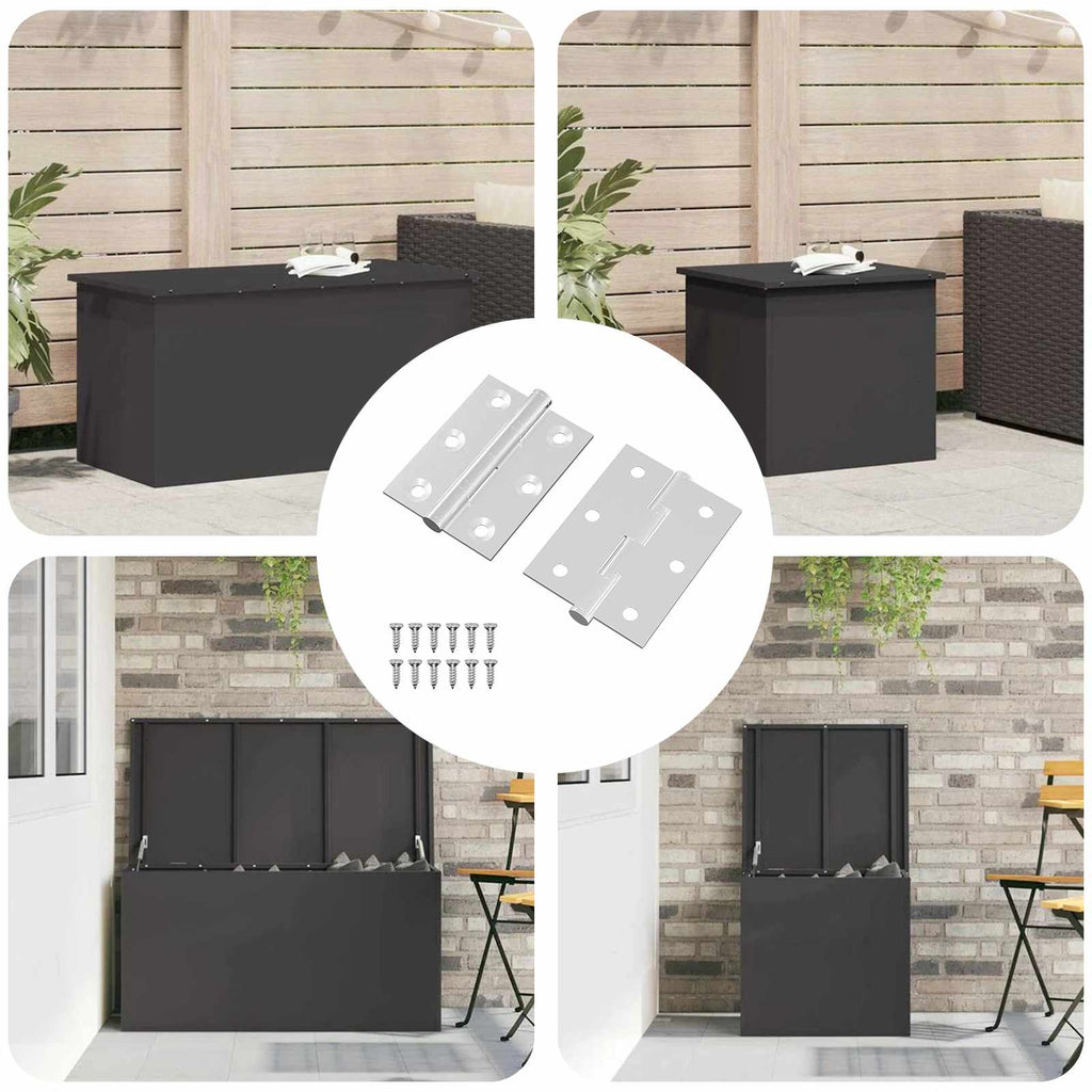vidaXL Scharnier 2 pcs Silber 50 x 38 x 1,3 mm Stahl