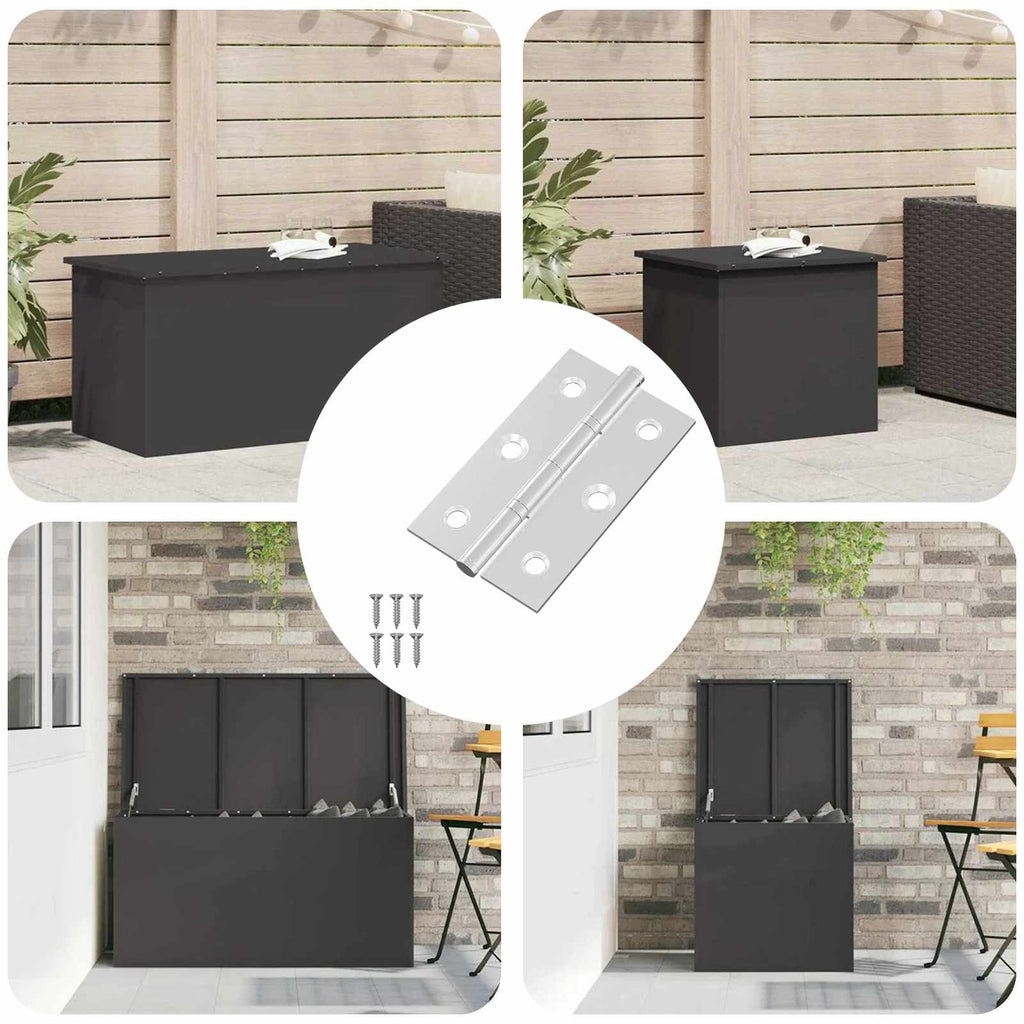 vidaXL Scharnier Uni 12 pcs Silber 58 x 35 x 1 mm Stahl