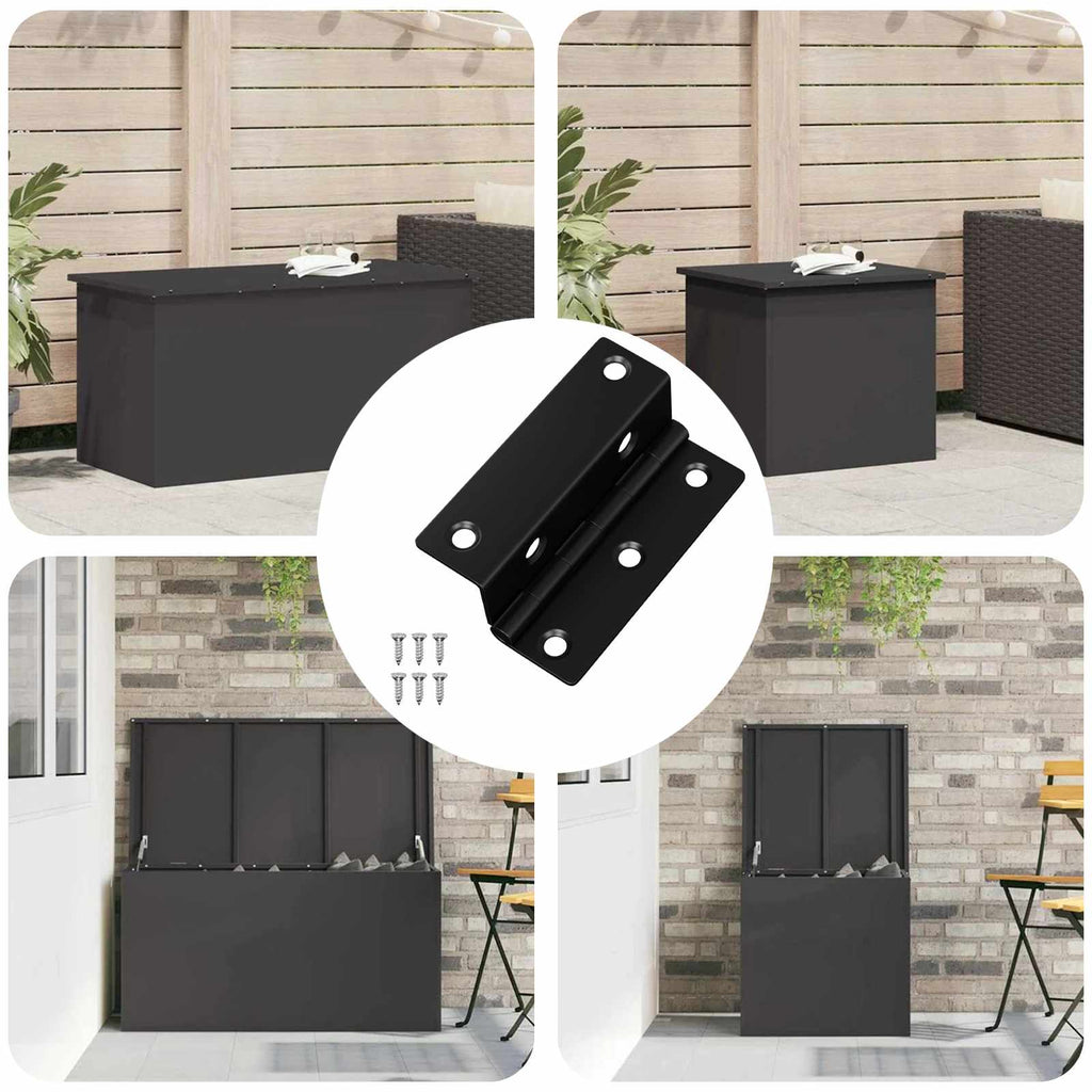 vidaXL Scharnier 537 pcs Schwarz 38 x 17 x 60 mm Eisen