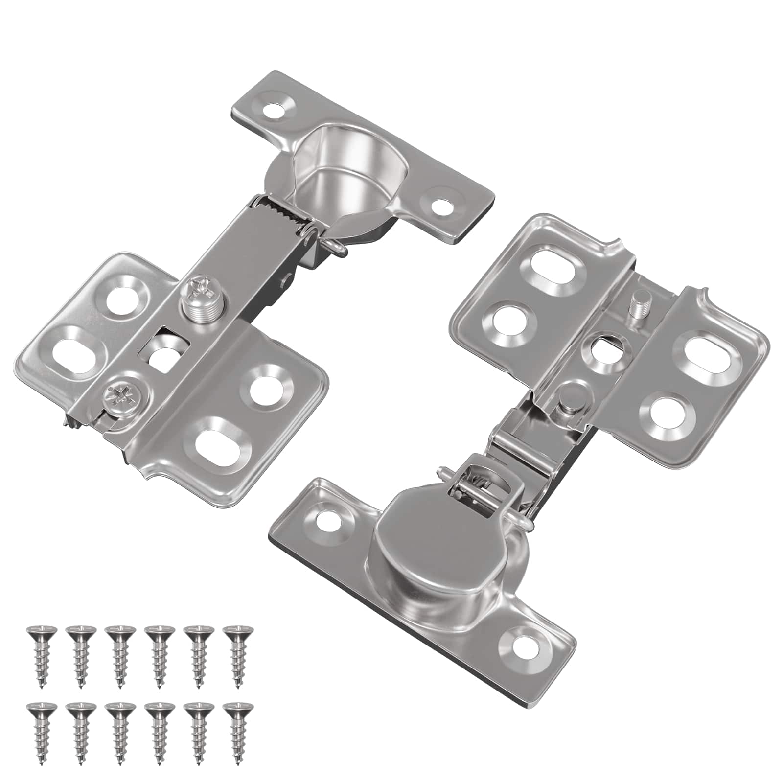 vidaXL Scharnier 2 pcs Nickel 85 x 52,5 x 9,5 mm Eisen