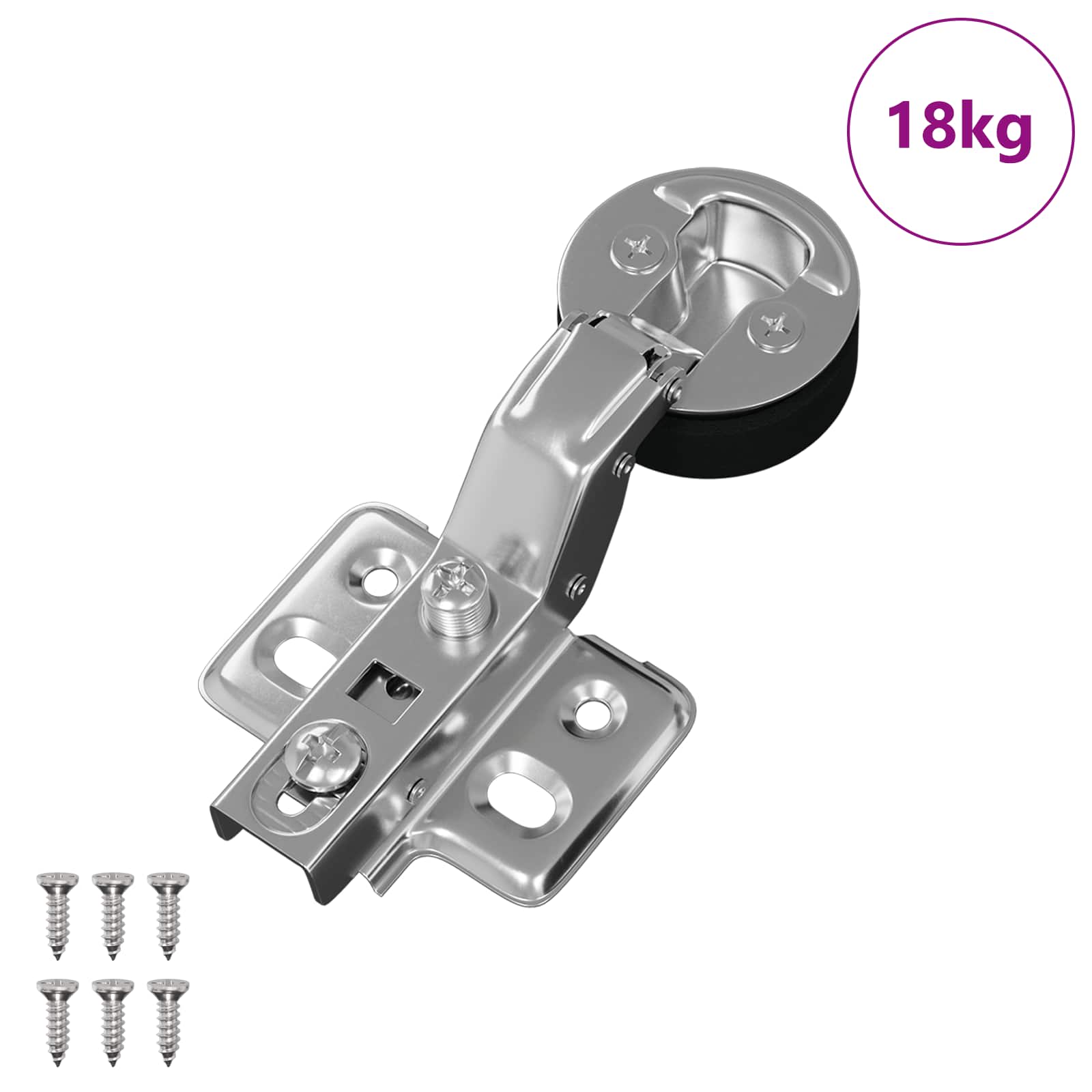 vidaXL Scharnier 123 pcs Silber 35 mm Eisen