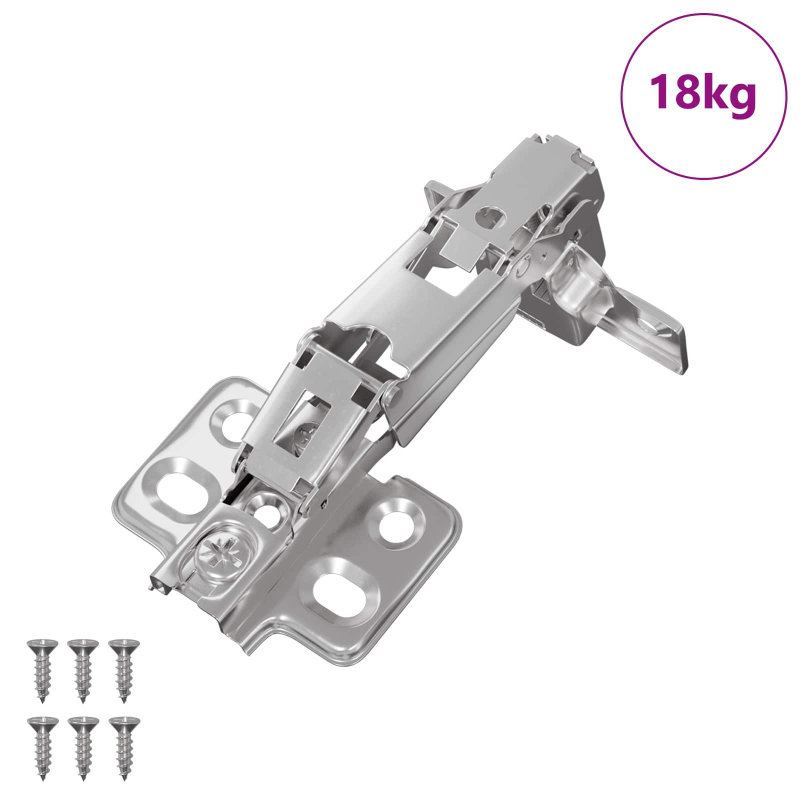 vidaXL Scharnier 126 pcs Nickel 139 x 64,1 x 10 mm Eisen