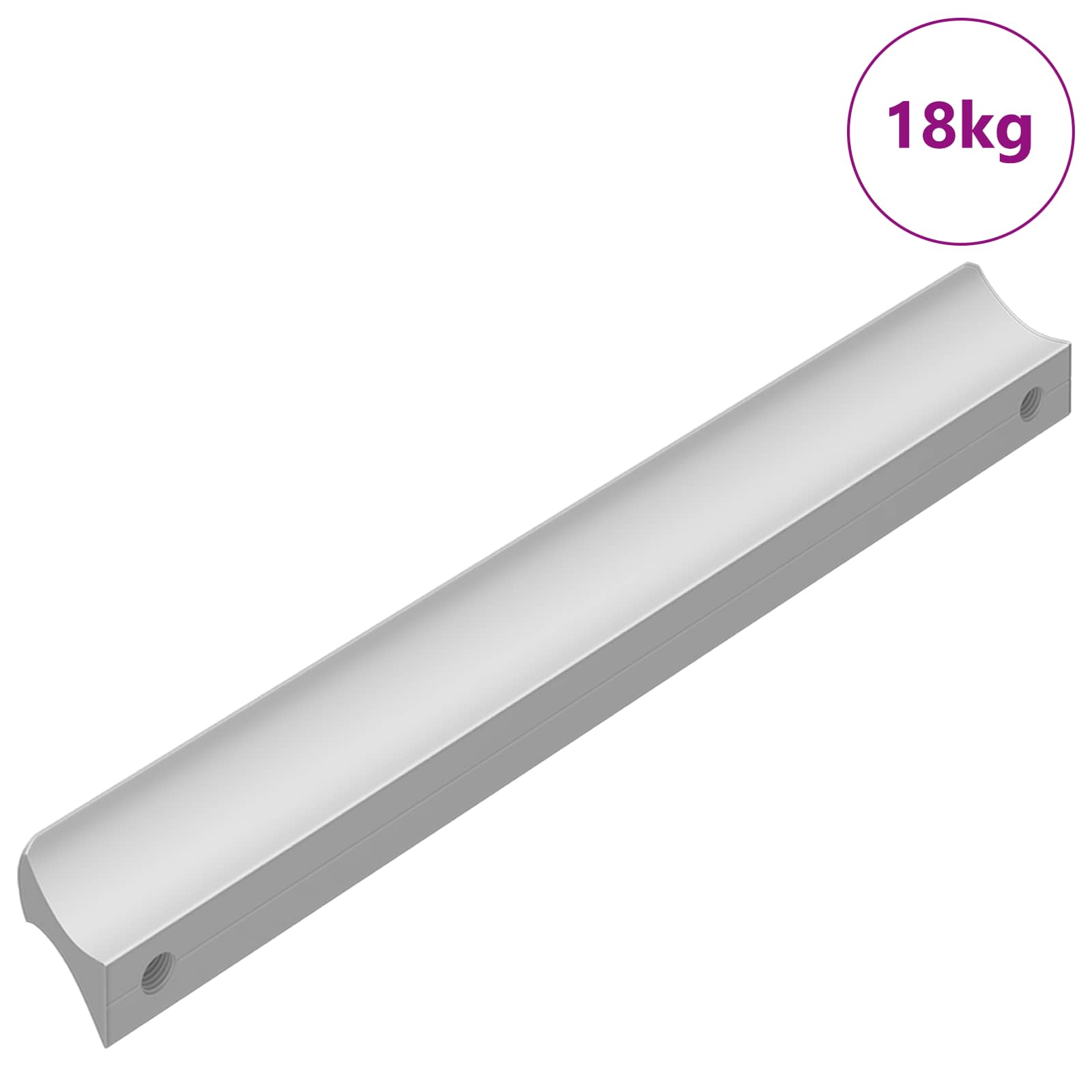 vidaXL Griff Uni 828 pcs Silber 105,7 x 7,4 x 15,5 mm Aluminium