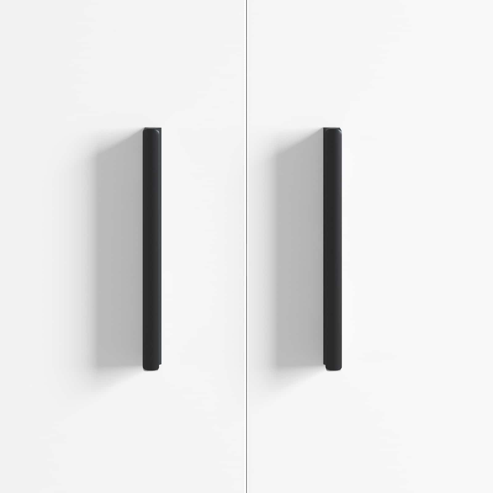 vidaXL Griff 12 pcs Schwarz 106 x 7,4 x 15,5 mm Aluminium