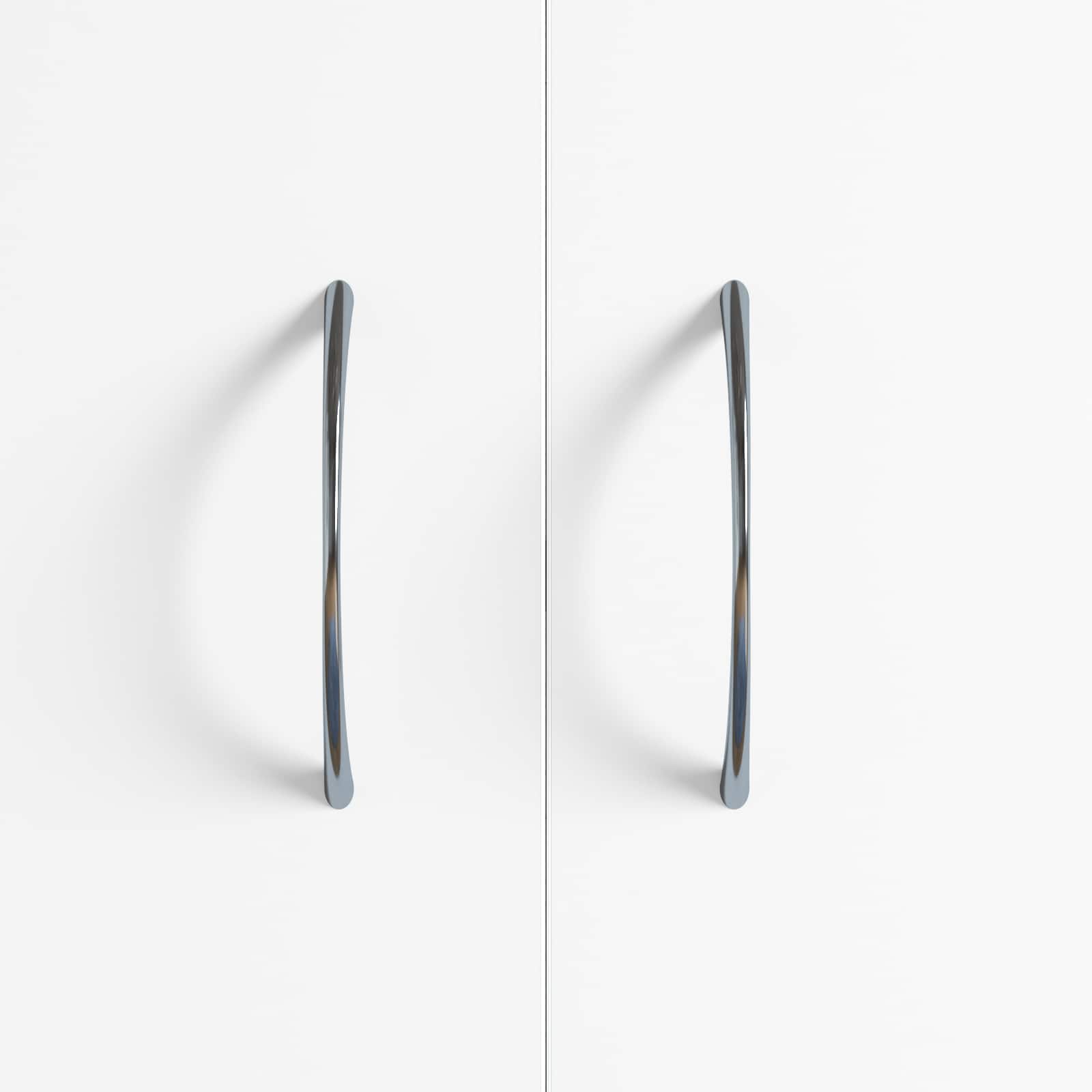 vidaXL Griff 2 pcs Silber 107 x 3,6 x 23 mm Edelstahl