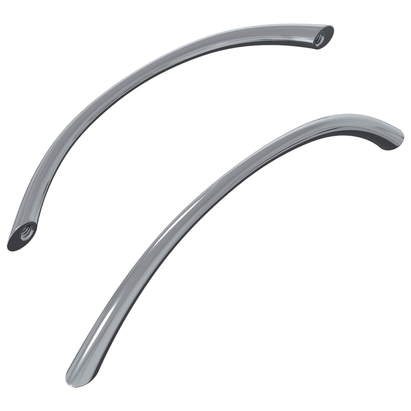 vidaXL Griff 2 pcs Silber 107 x 3,6 x 23 mm Edelstahl